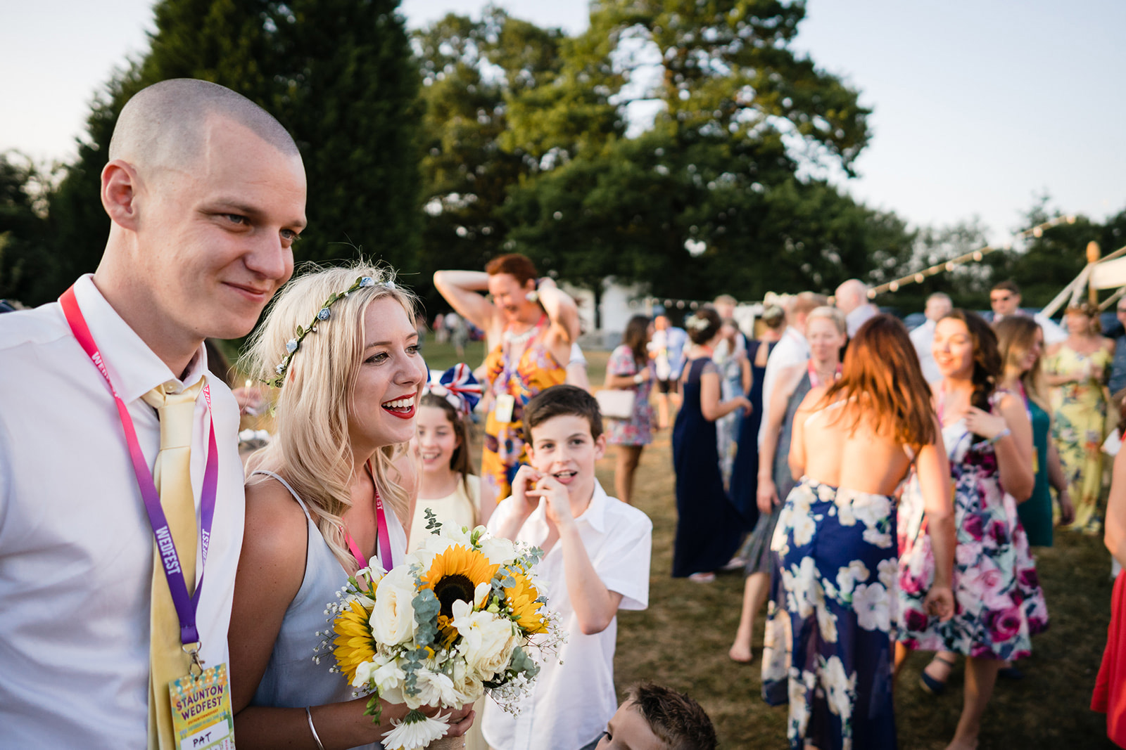 festival wedding bridesmaid flowers vip lanyards