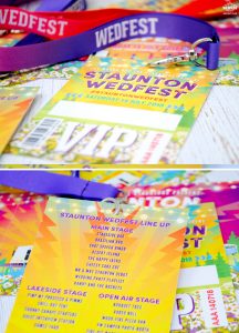 festival wedding running order vip pass lanyard