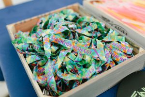 festival weddings custom woven fabric wristbands wedfest