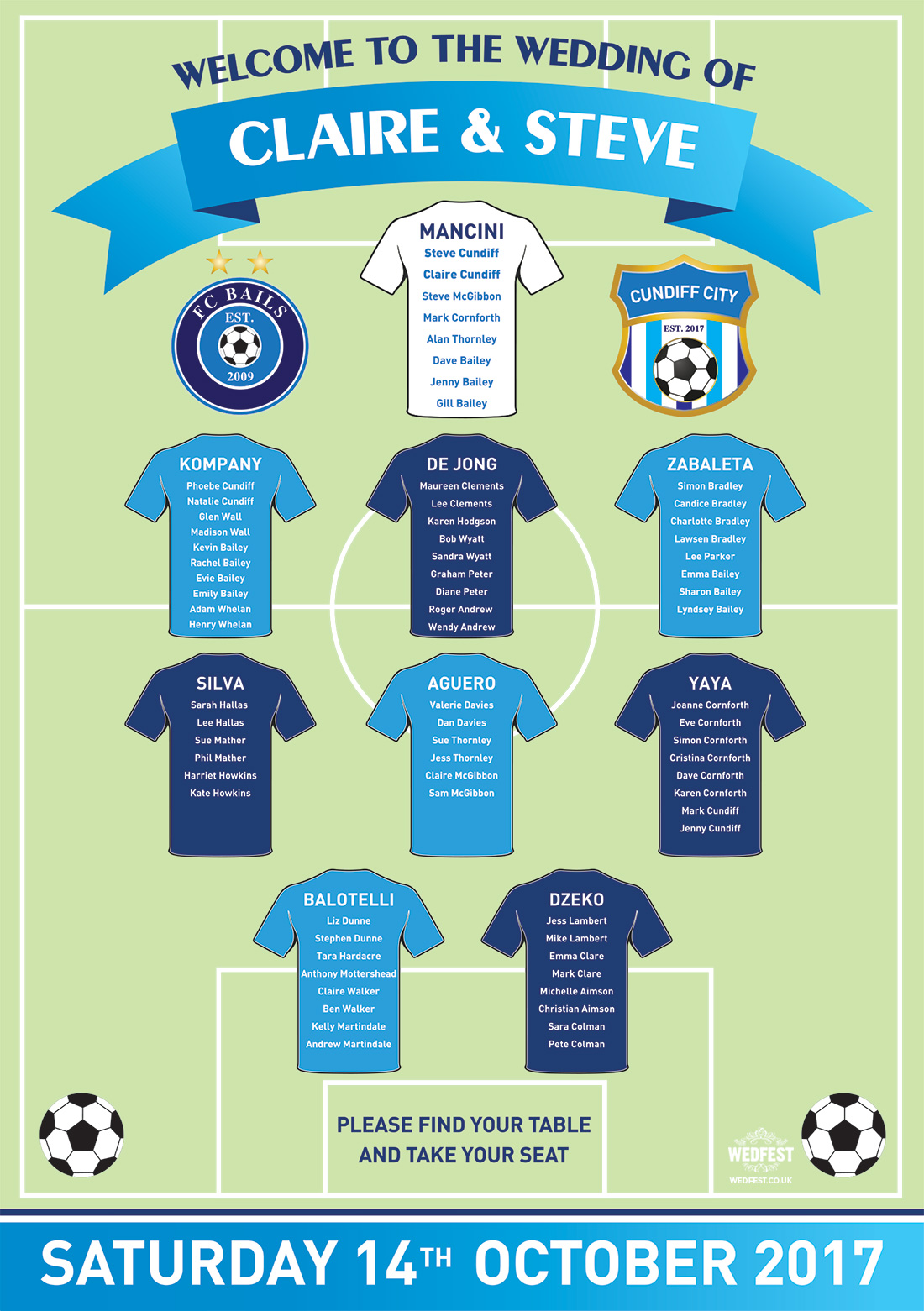 Good luck Refund Which one Football Themed Wedding Table Plans | WEDFEST