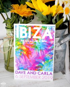 ibiza nightlife travel poster flyer wedding invitations