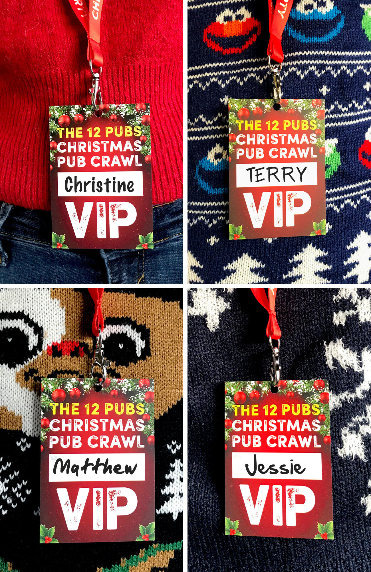 the 12 pubs of christmas pub crawl list guides lanyards