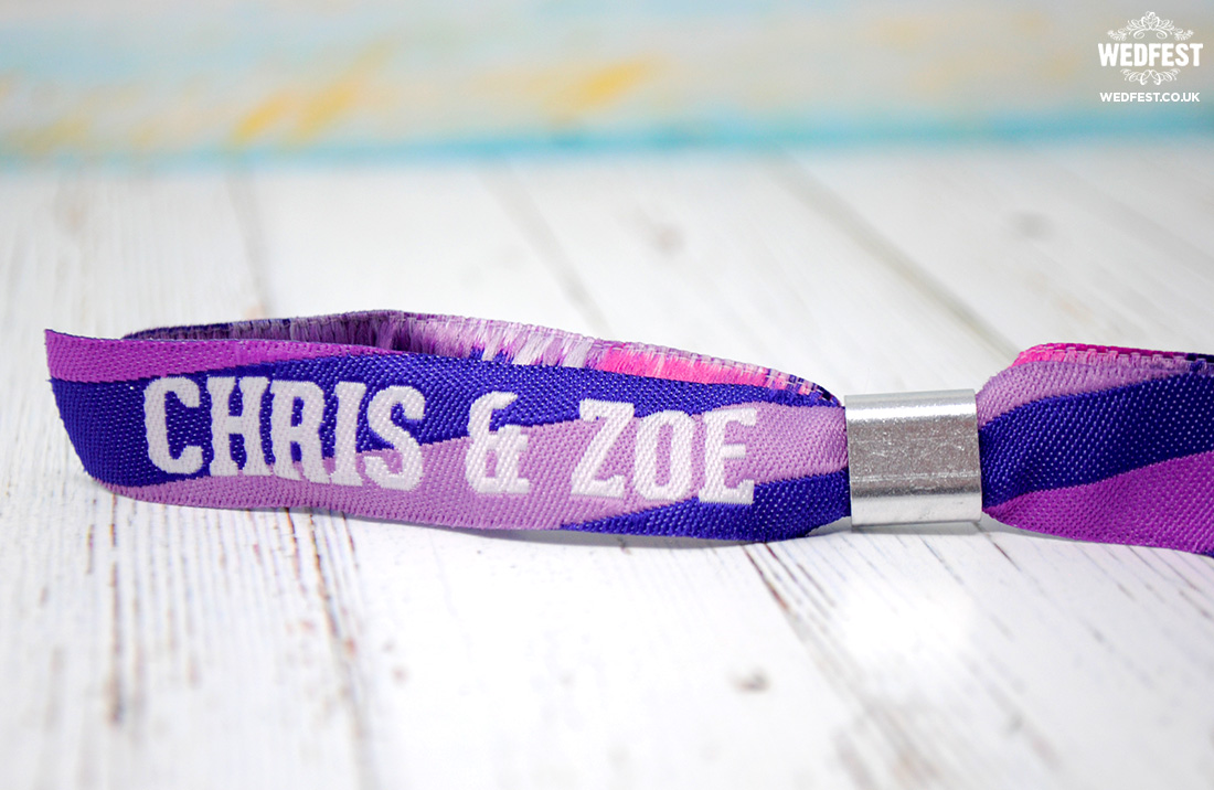 fabric wristbands for festival weddings