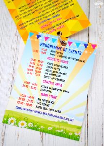 festival themed birthday invitation