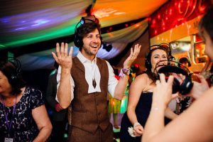 festival wedding silent disco