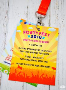 forty fest festival birthday invitation