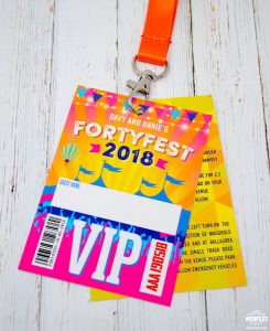 fortyfest festival 40th birthday invitations