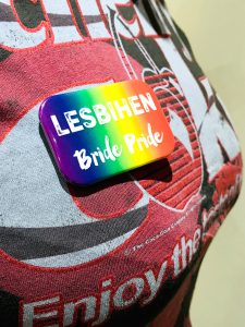 gay lesbian hen do accessories badge