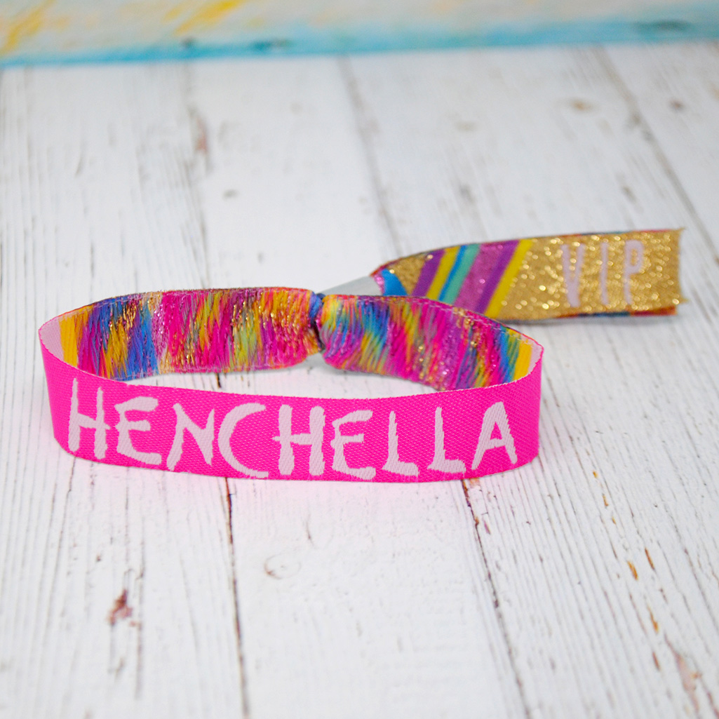 henchella festival hen party wristbands