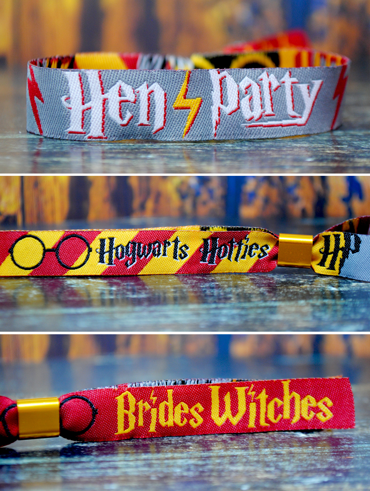hen party harry potter themed wristbands