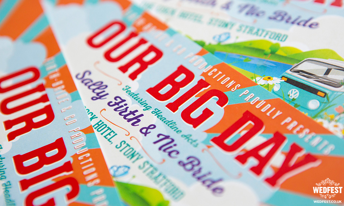 our big day festival wedding invitation