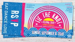 tie the knot festival wedding invitations