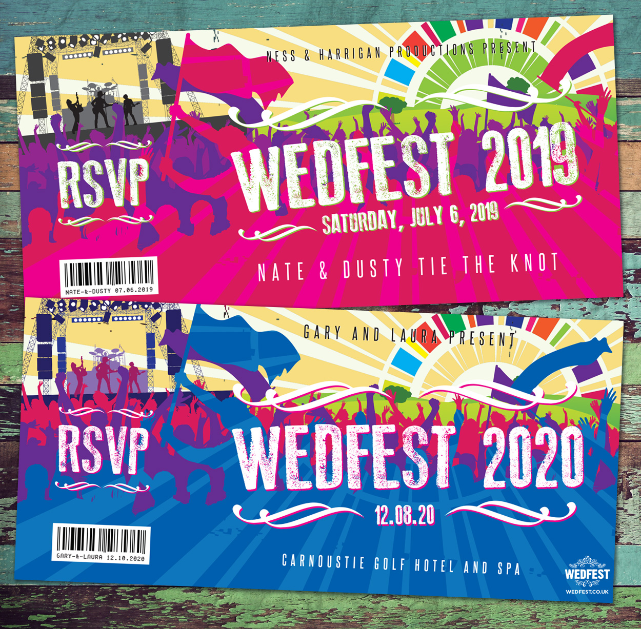 wedfest festival wedding invitations