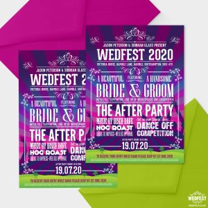 wedfest poster line up festival wedding invitation