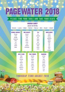 farm barn theme festival wedding table plan