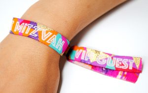 festival themed bat mitzvah party wristbands