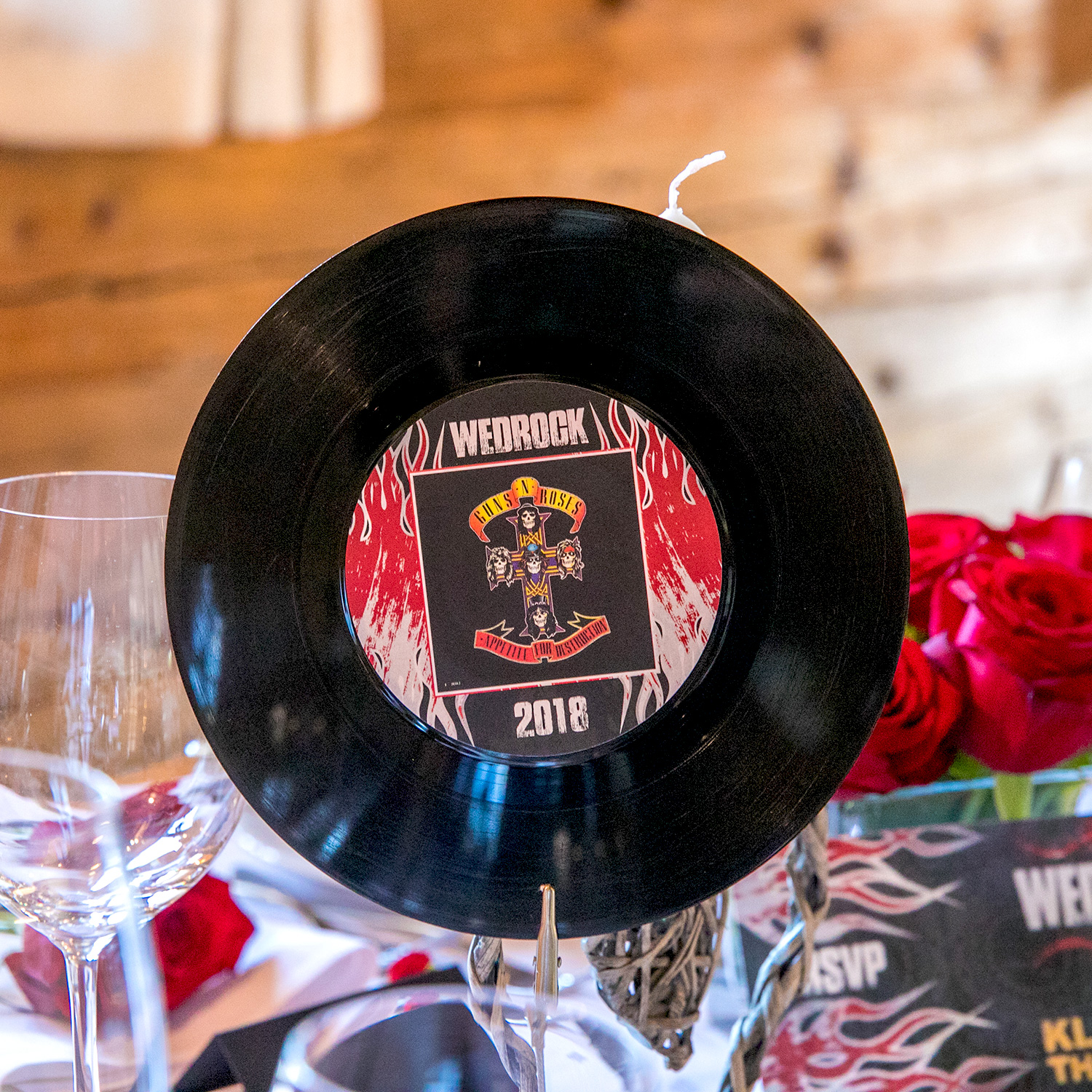 wedrock wedding vinyl records table number