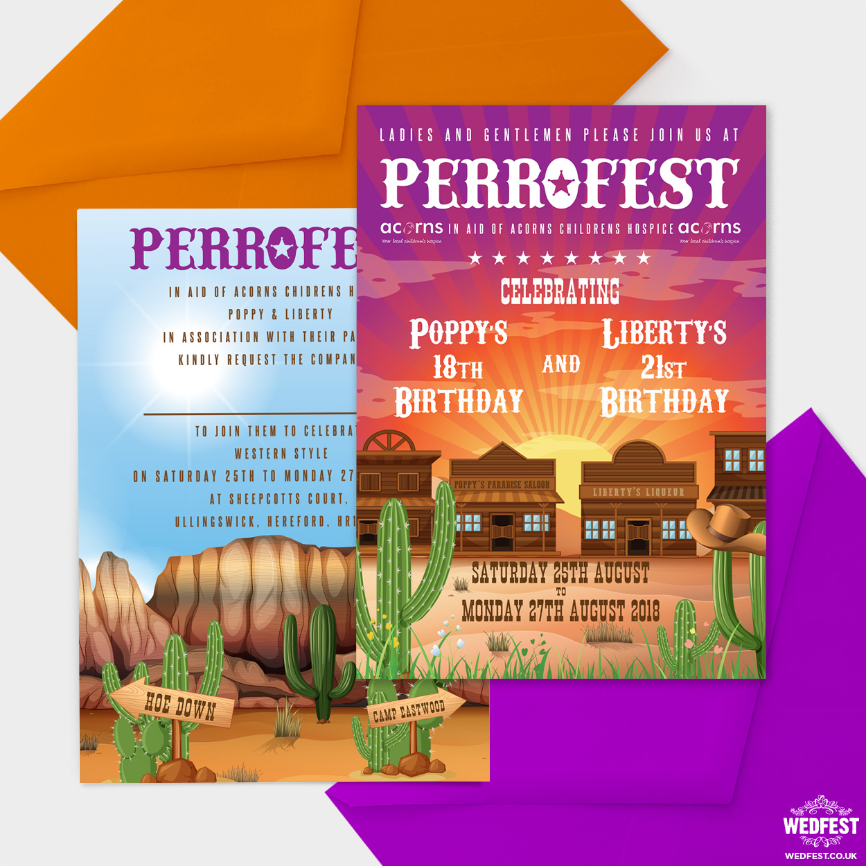wildwest western theme birthday party invitations
