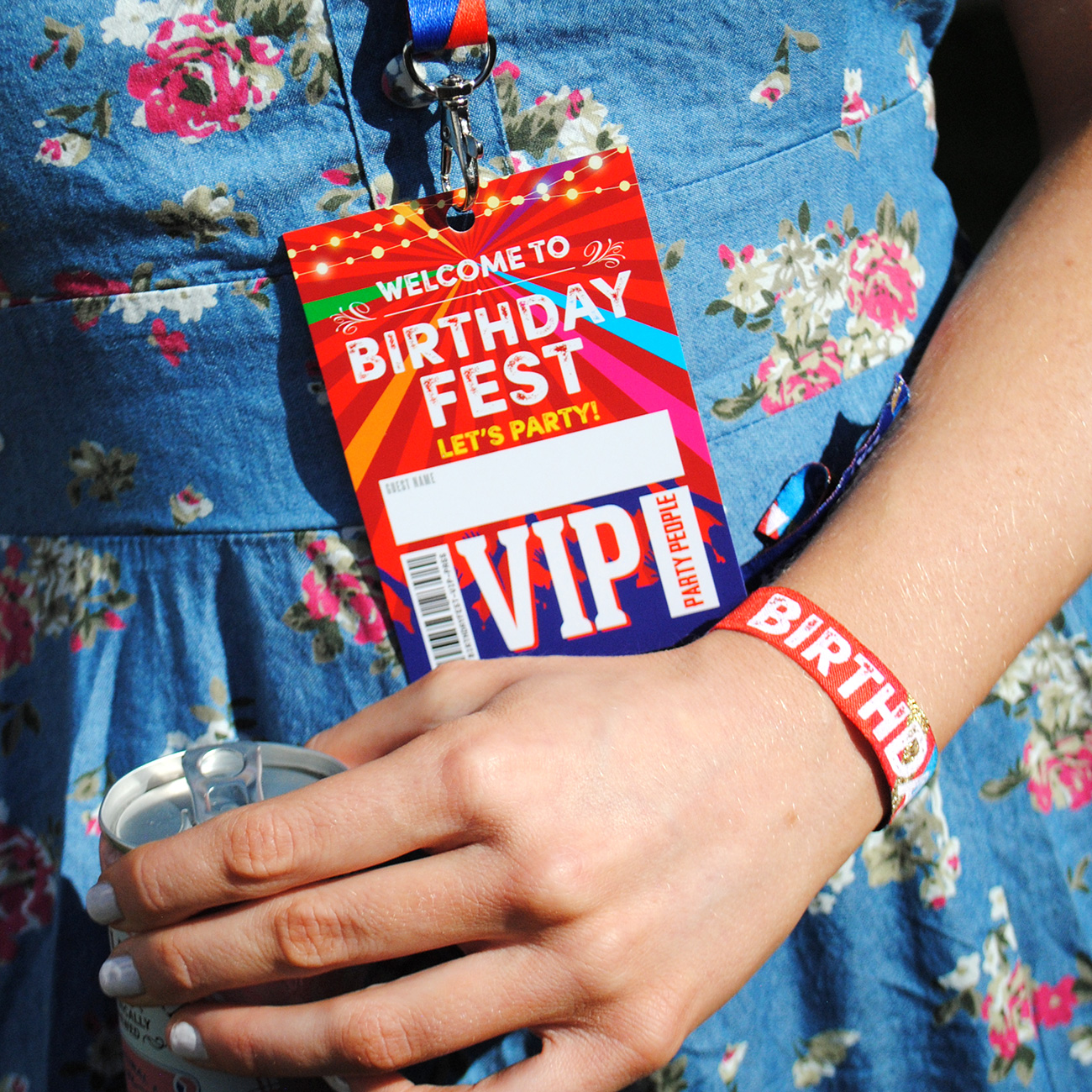 birthday party festival wristband vip pass