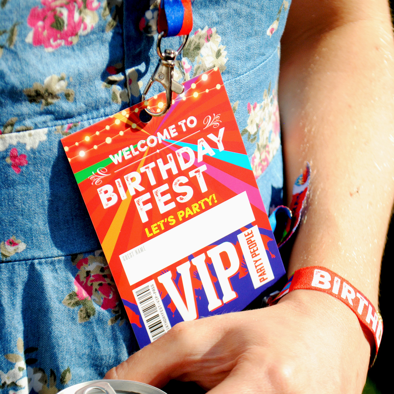 birthdayfest birthday party vip lanyards favours