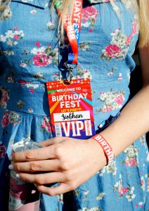 birthdayfest birthday party vip pass lanyards wristbands