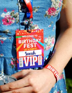 festival birthday party vip lanyards wristbands