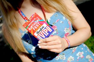 festival themed birthday party vip lanyards favours wristbands birthdayfest