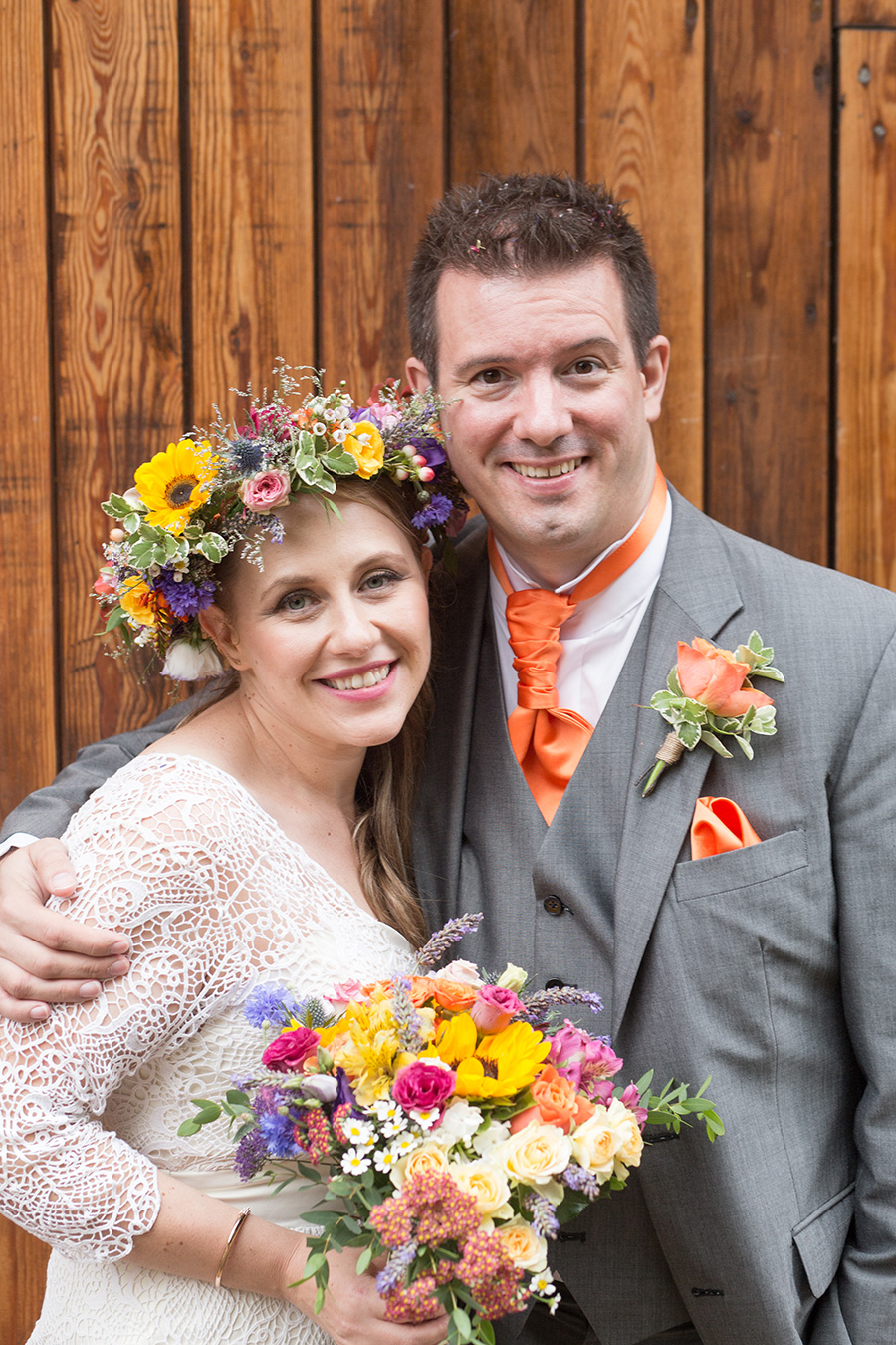 festival bride and groom