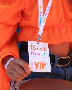 ibiza hen party vip pass lanyard favours