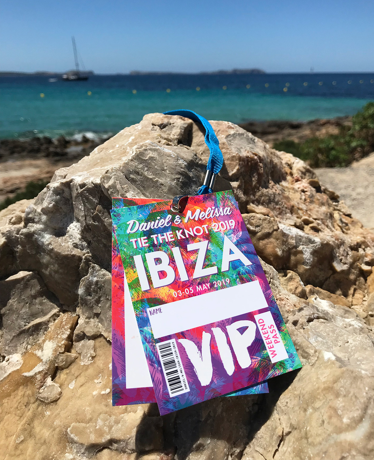 ibiza wedding vip lanyard programmes