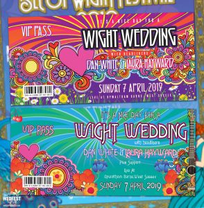 isle of wight festival wedding invitations