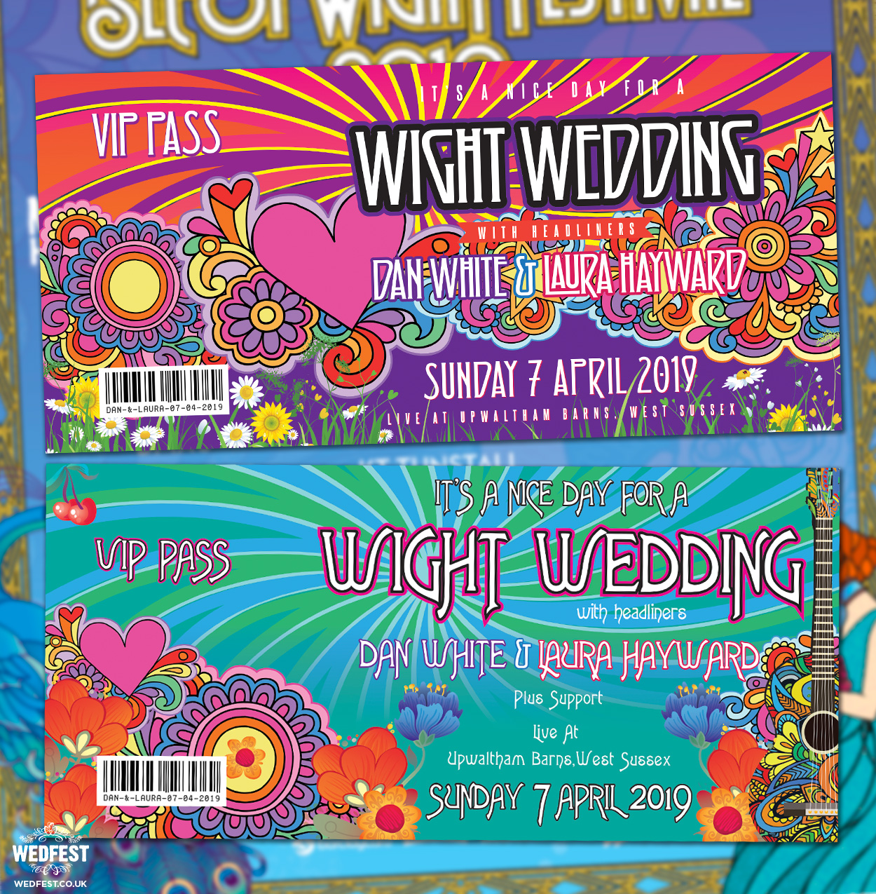 isle of wight festival wedding invitations