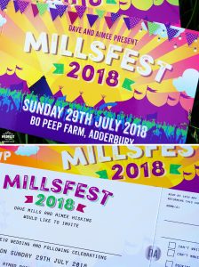 millsfest festival wedding-invites bo peep farm adderbury