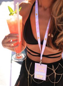 team bride rose gold hen party vip pass lanyard ibiza