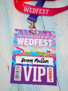 wedfest festival wedding vip pass lanyards