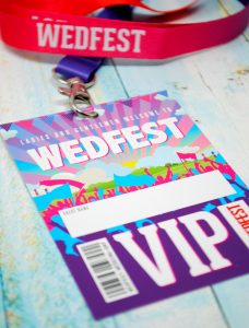wedfest festival weddings place name vip lanyards