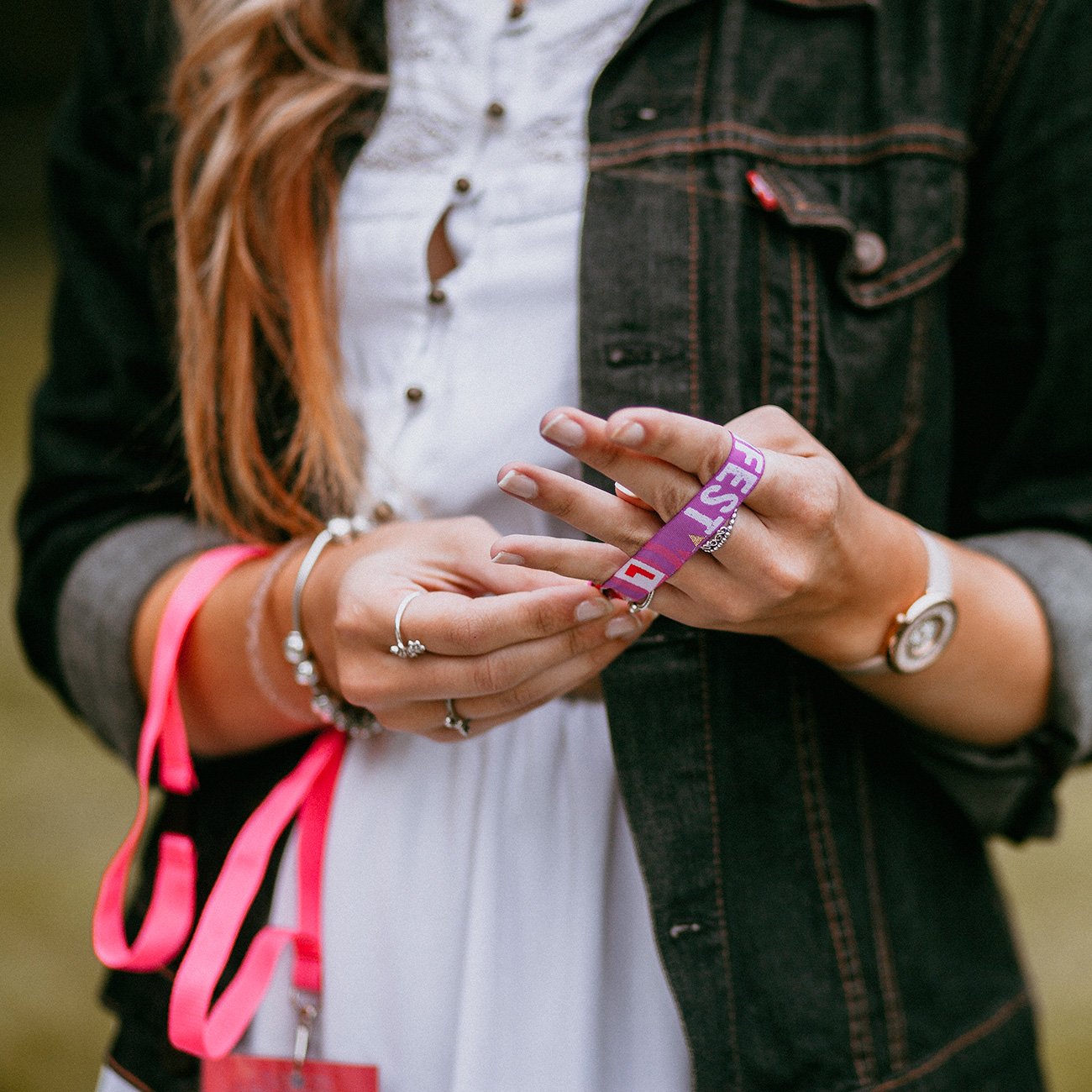 custom personalised festival hen party wristbands