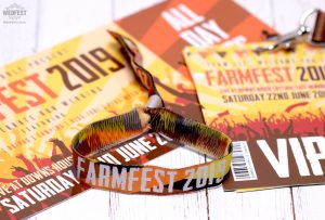 farmfest festival wedding-stationery wristbands armbands bracelets