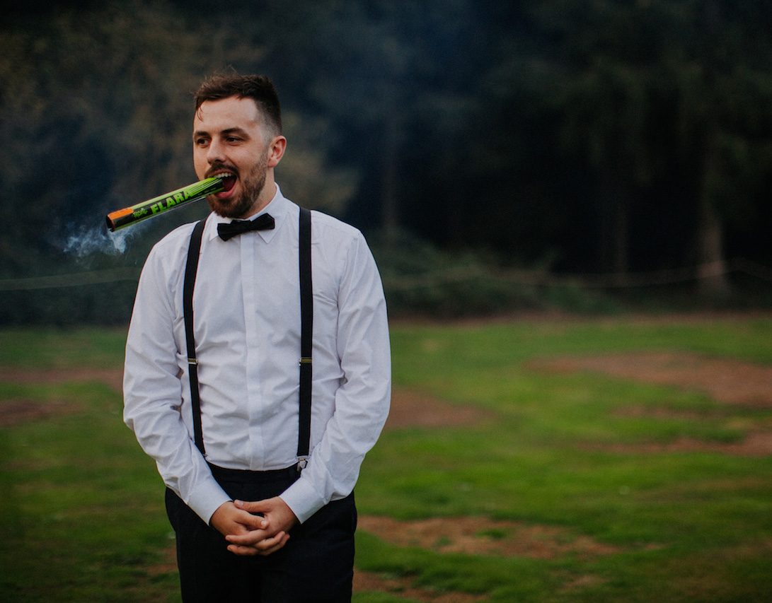 festival wedding groomsman flare