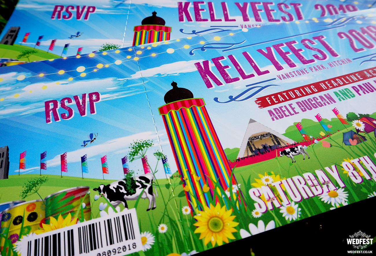 glastonbury festival wedding invitations wedfest