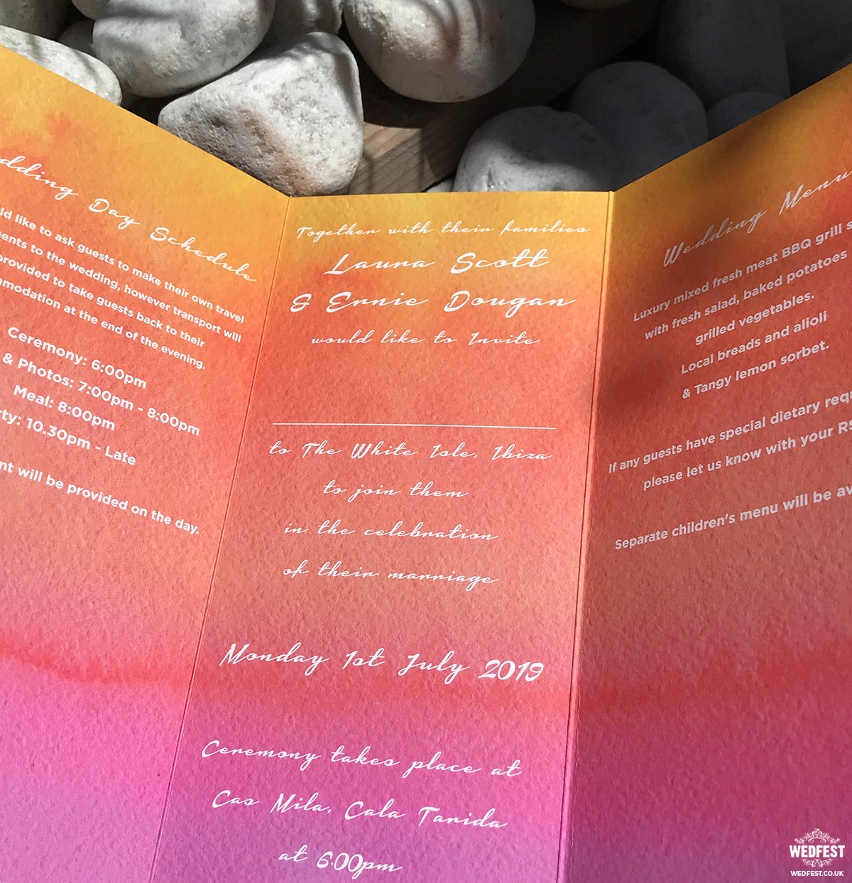 ibiza wedding invite