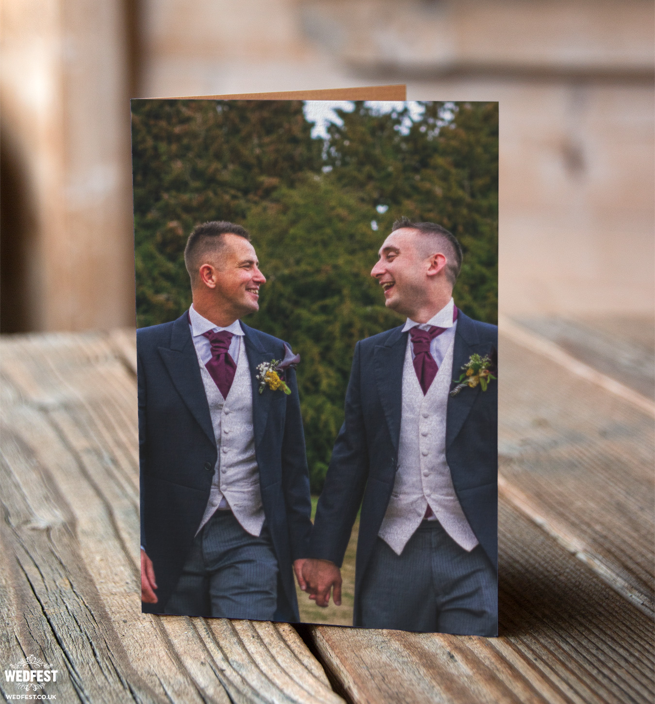 kevin and david same love wedding thank you cards