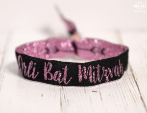 personalised bat mitzvah festival woven wristbands
