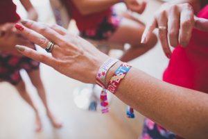 personalised festival wedding wristband wedding favours