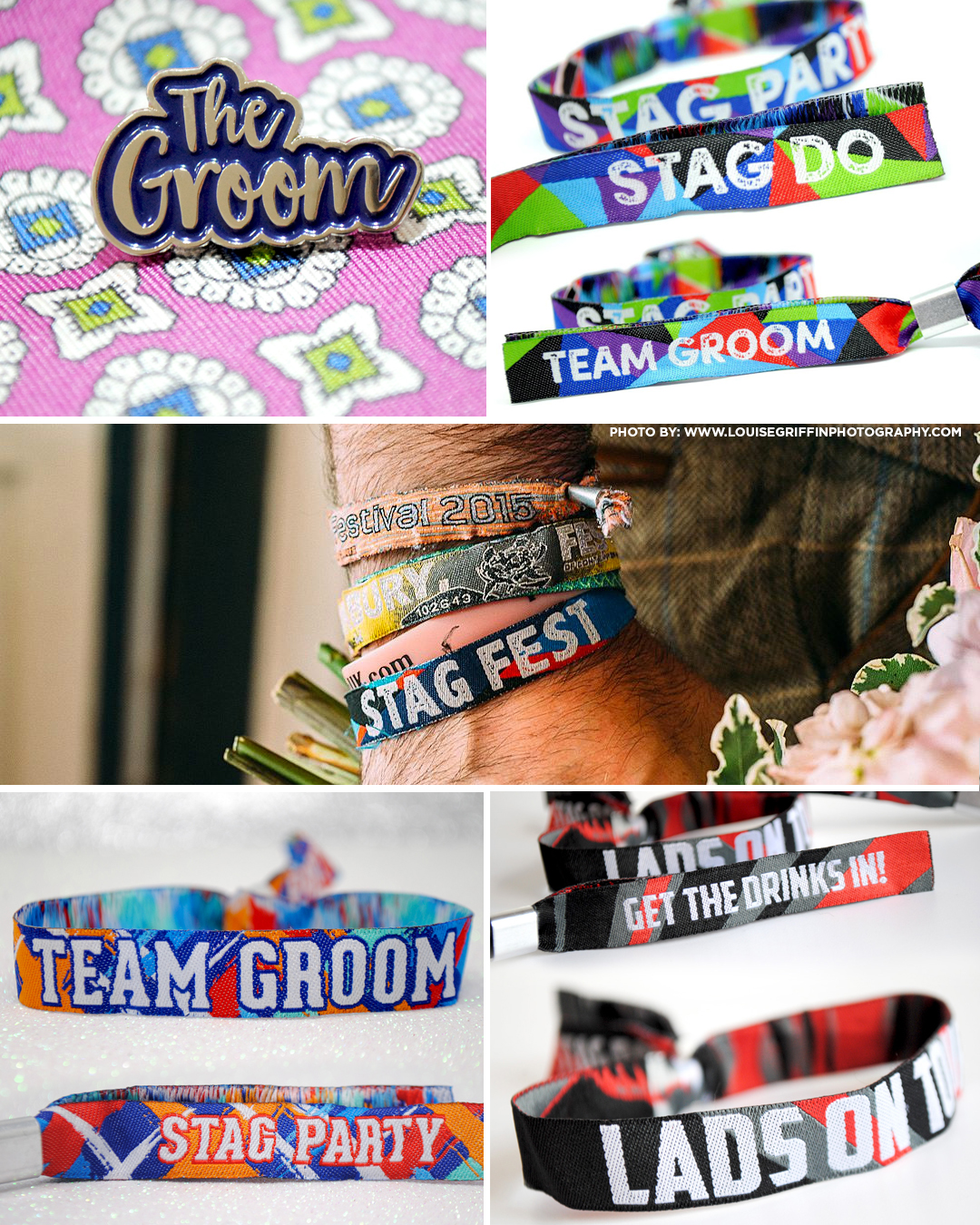 stag do party wristbands favours accessories