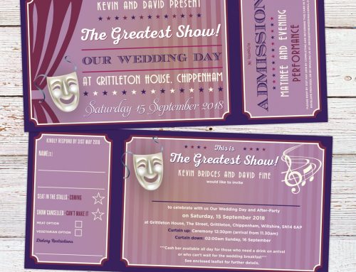 Kevin & David’s Musical Theatre Themed Wedding Stationery