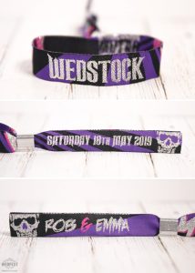 wedstock rock n roll wedding wristbands