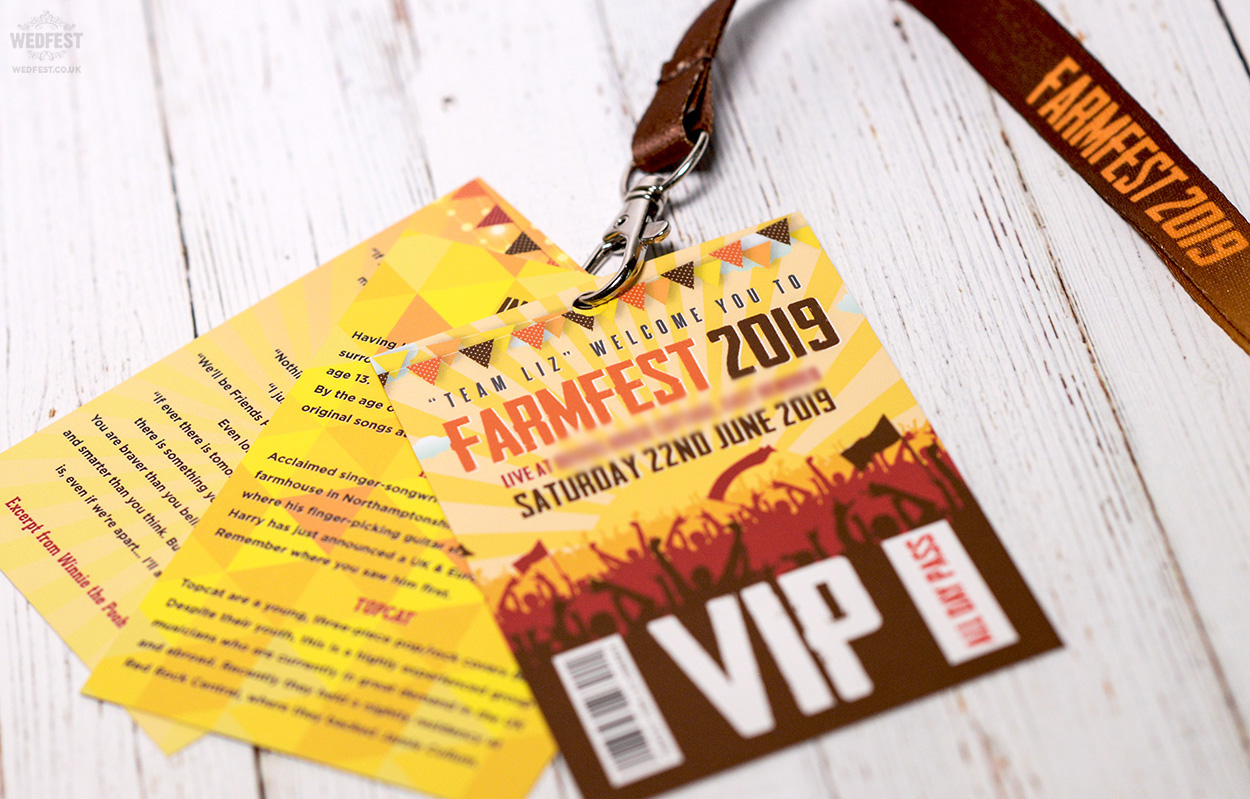 farmfest festival wedding lanyards