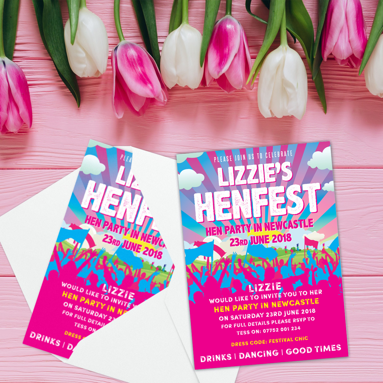 hen fest hen party invites