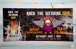 rock n roll wedding invites